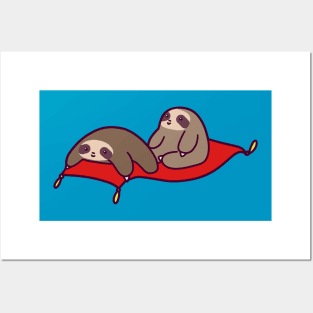 Magic Carpet Sloths Posters and Art